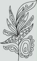 BFC1125 Decorative Element Series Blackwork Horses