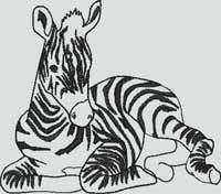 BFC1192 Decorative Elements Series Blackwork Zebras