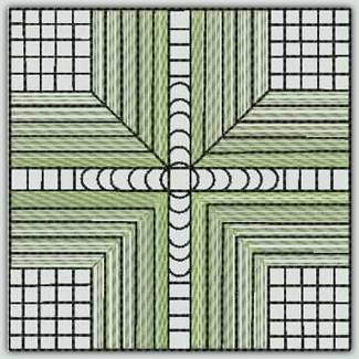 BFC1206 Sheer Geometric Quilt Blocks