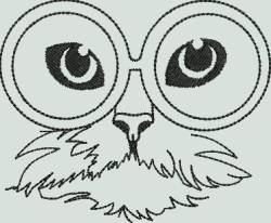BFC1319 Hipster Felines Blackwork