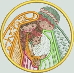 BFC1394 Folk Art Nativity Applique