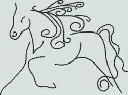BFC1419 Horse Sketches Quilt Set