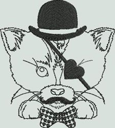 BFC1425 Hipster Animals in Love Blackwork