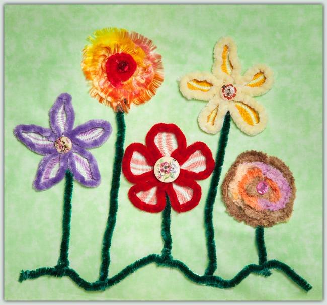 Funky Fiber Fun Flowers