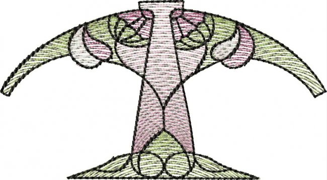 BFC1731 Stained Glass Semi Circles