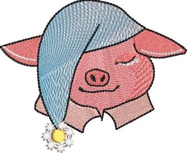 BFC1876 Pig Family Christmas Celebration