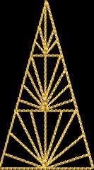 BFC1878 Golden Christmas Trees