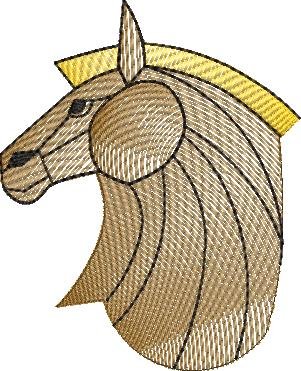 BFC1895 Variegated Horses Stained Glass