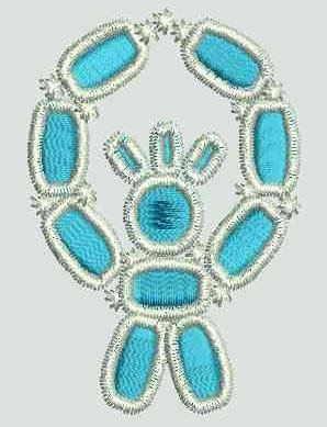 BFC0204 Lace Bowl & Doily Squash Blossom Necklace