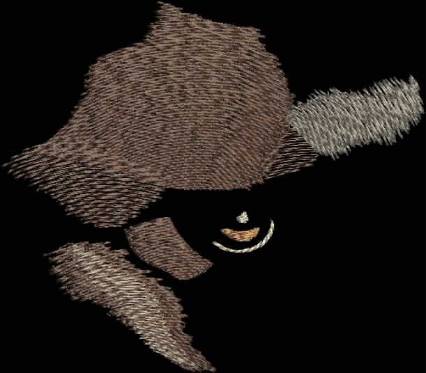 BFC2046 Large Eurasian Brown Bear on Black
