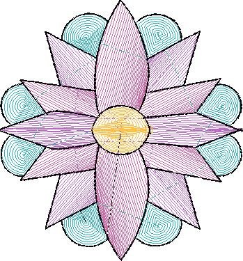 BFC2137  Pretty Colored Florals 2
