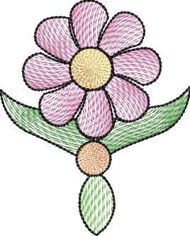BFC2140  Pretty Colored Florals 4