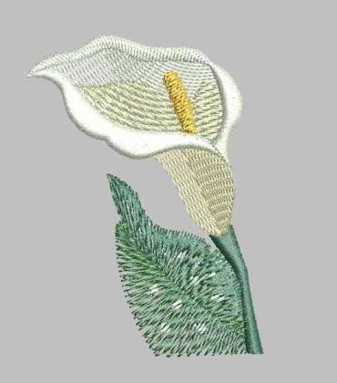 BFC0308  Lace Bowl & Doily  Calla Lily