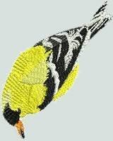 BFC0593 Window - Sunflowers and Finches