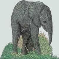BFC0878 Large Elephant and Child