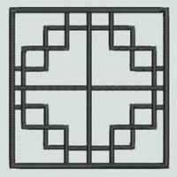BFC0901 Chinese Lattice Quilt Squares QIH and Regular