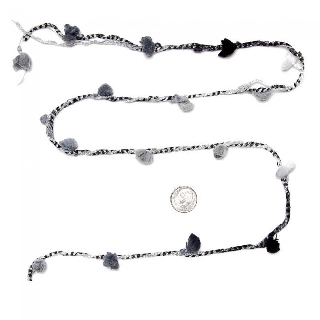 Gray, white and Black Puffs