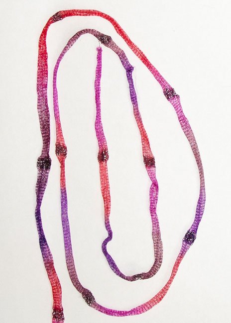 Fuschi/Coral/Purple with Metallic Accents