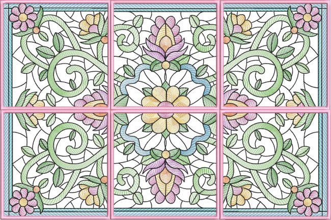 BFC2140  Pretty Colored Florals 4