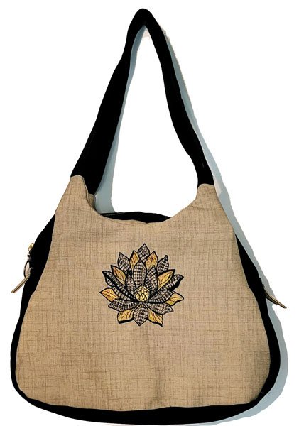 BFC2177 Touch of Black and Gold Handbag
