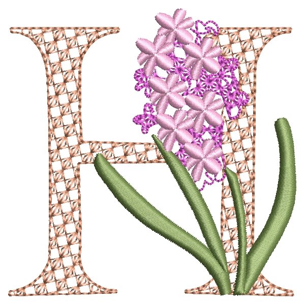 BFC31841 Spring Flowers Alphabet H
