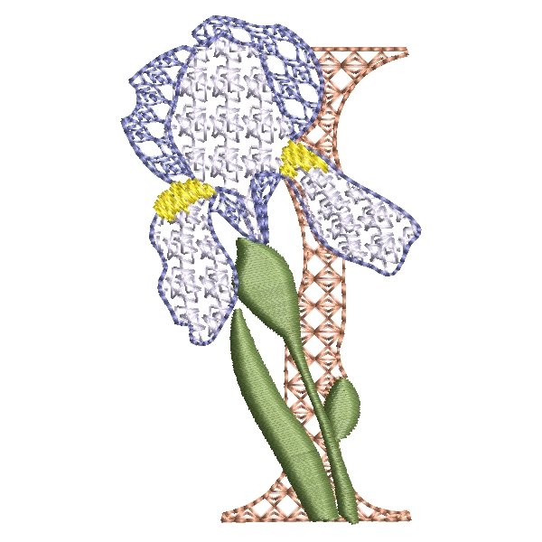 BFC31842 Spring Flowers Alphabet I