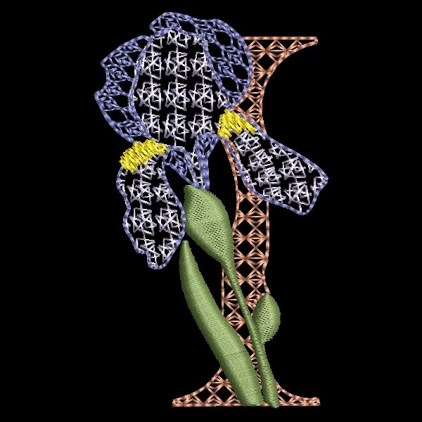 BFC31842 Spring Flowers Alphabet I