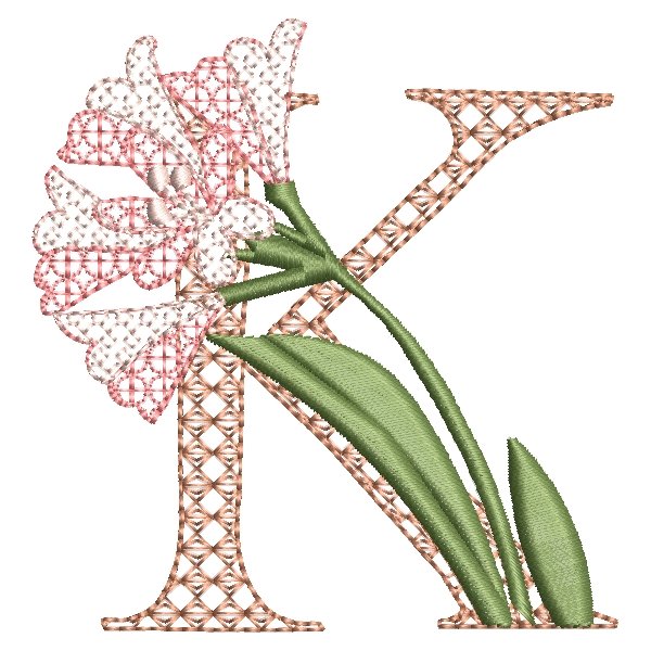 BFC31844 Spring Flowers Alphabet K