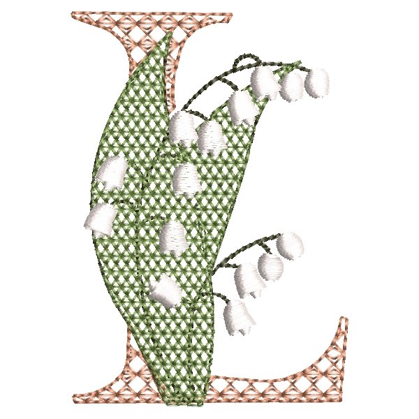 BFC31845 Spring Flowers Alphabet L