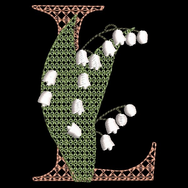 BFC31845 Spring Flowers Alphabet L