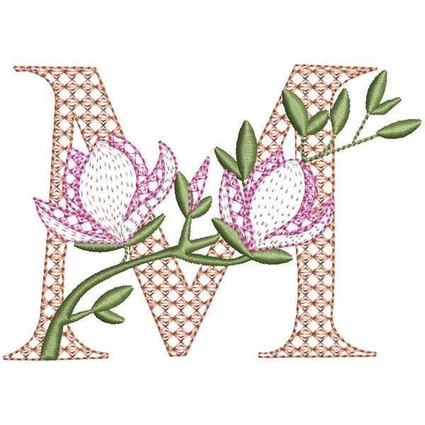 BFC31846 Spring Flowers Alphabet M