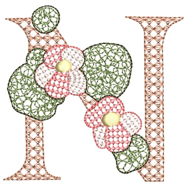 BFC31847 Spring Flowers Alphabet N