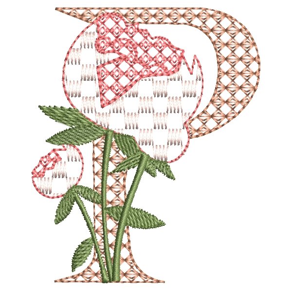 BFC31849 Spring Flowers Alphabet P