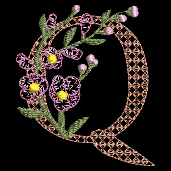 BFC31850 Spring Flowers Alphabet Q