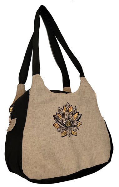 BFC2177 Touch of Black and Gold Handbag