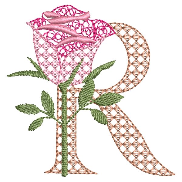 BFC31851 Spring Flowers Alphabet R