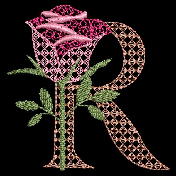 BFC31851 Spring Flowers Alphabet R
