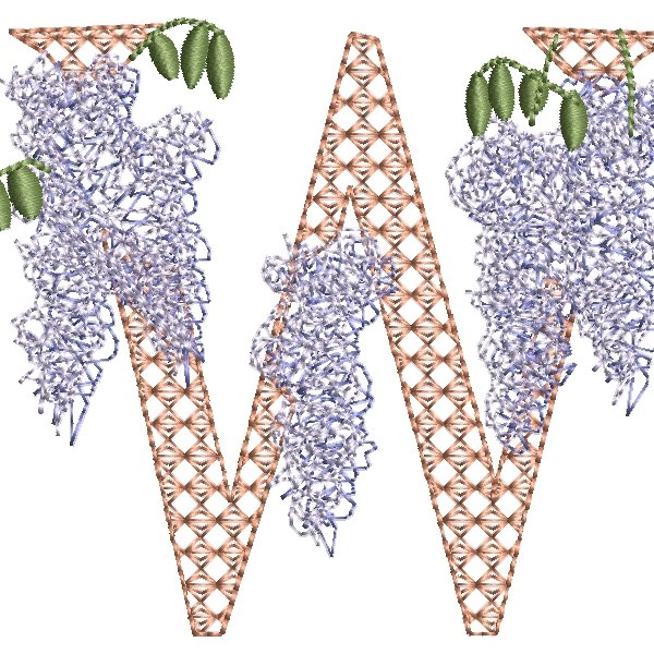 BFC31856 Spring Flowers Alphabet W