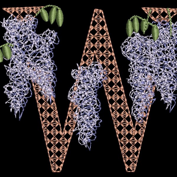 BFC31856 Spring Flowers Alphabet W