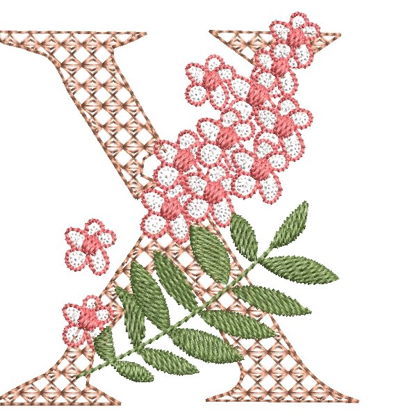 BFC31857 Spring Flowers Alphabet X