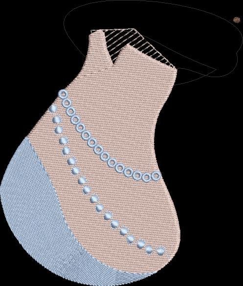 BFC1896 Art Deco Fashion Lady