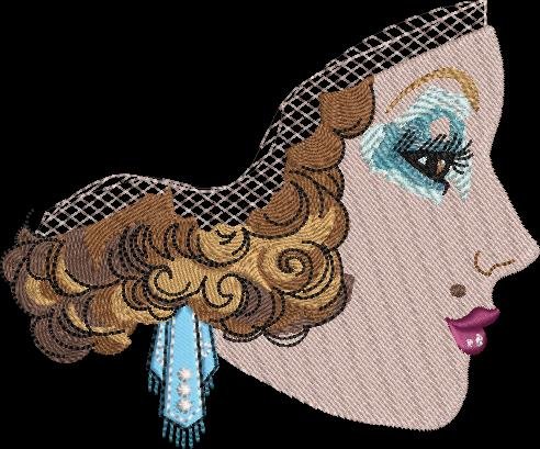 BFC1896 Art Deco Fashion Lady