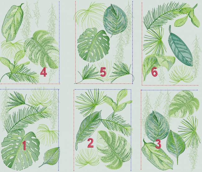 BFC1592 Backgrounds - Jungle Leaves