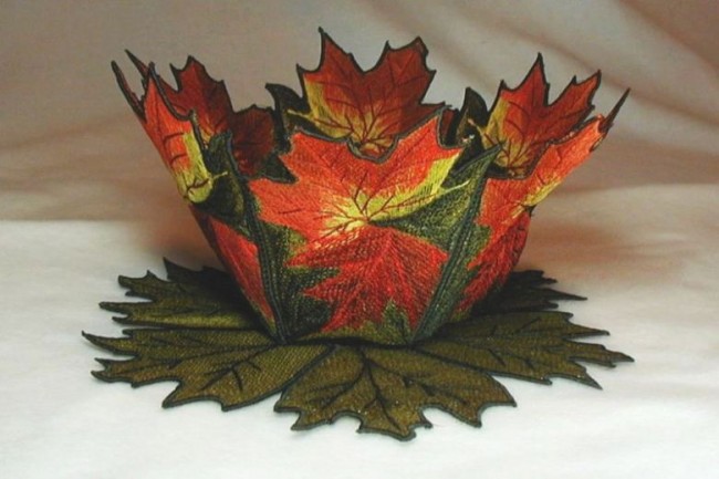 BFC0198 Lace Bowl-Autumn Leaves