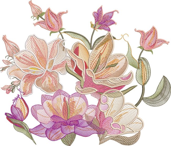 BFC2125 Fanciful Flowers