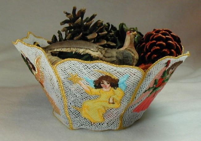 BFC0195 Lace Bowl Victorian Angels