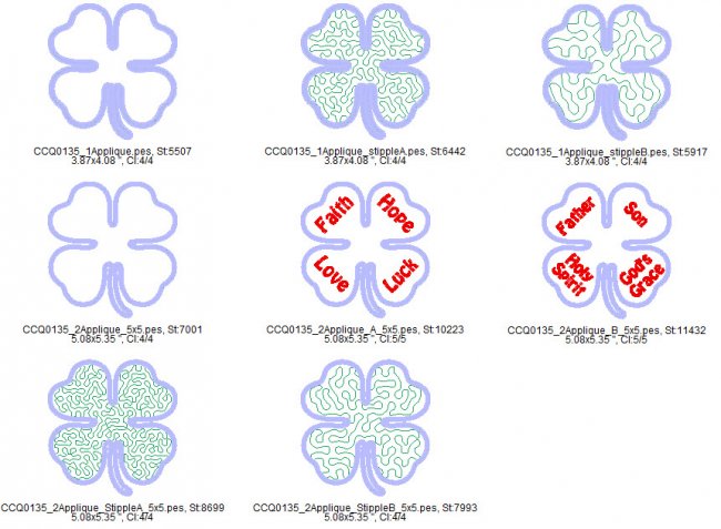 CCQ0135 - 4 Leaf Clover Ornament