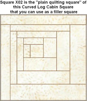 CCQ0594 - QI Curved Log Cabin Square