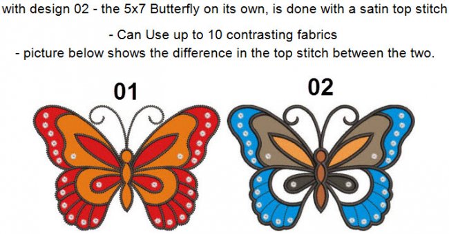 CCQ0608 - Butterfly Applique  and Mug Rug