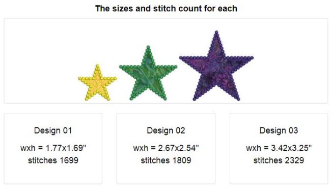 CCQ5004 - Stars Applique Set 1